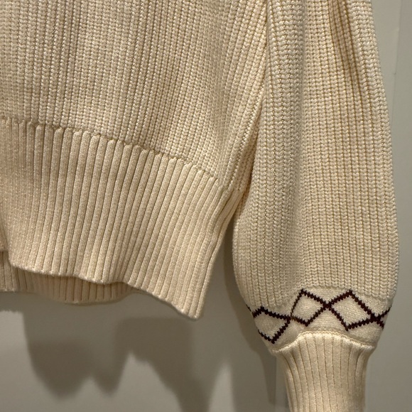 Varley Cream and Brown Turtleneck Sweater - Picture 12 of 16